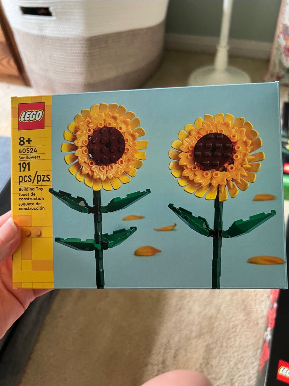 LEGO Yellow Sunflowers with Brown Centers and Green Stems